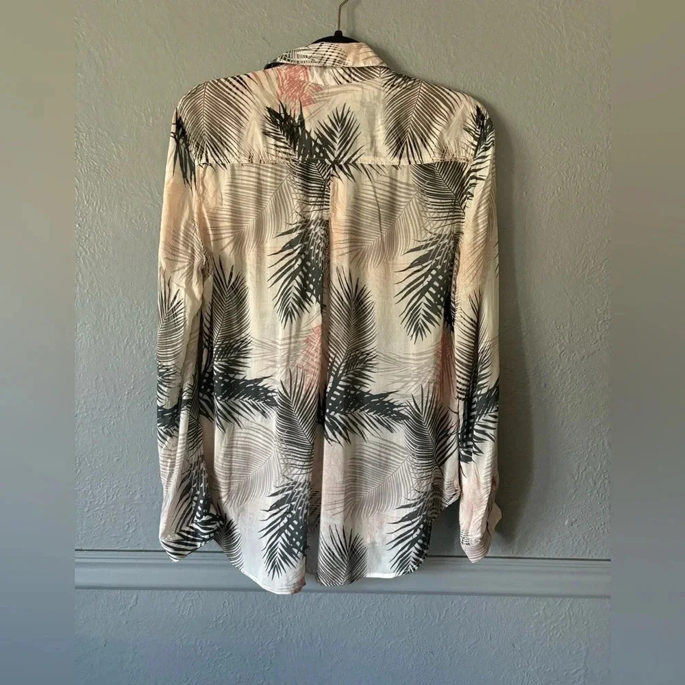 Bella Dahl | button down | long sleeve | floral | collared | blouse | s - Picture 5 of 10